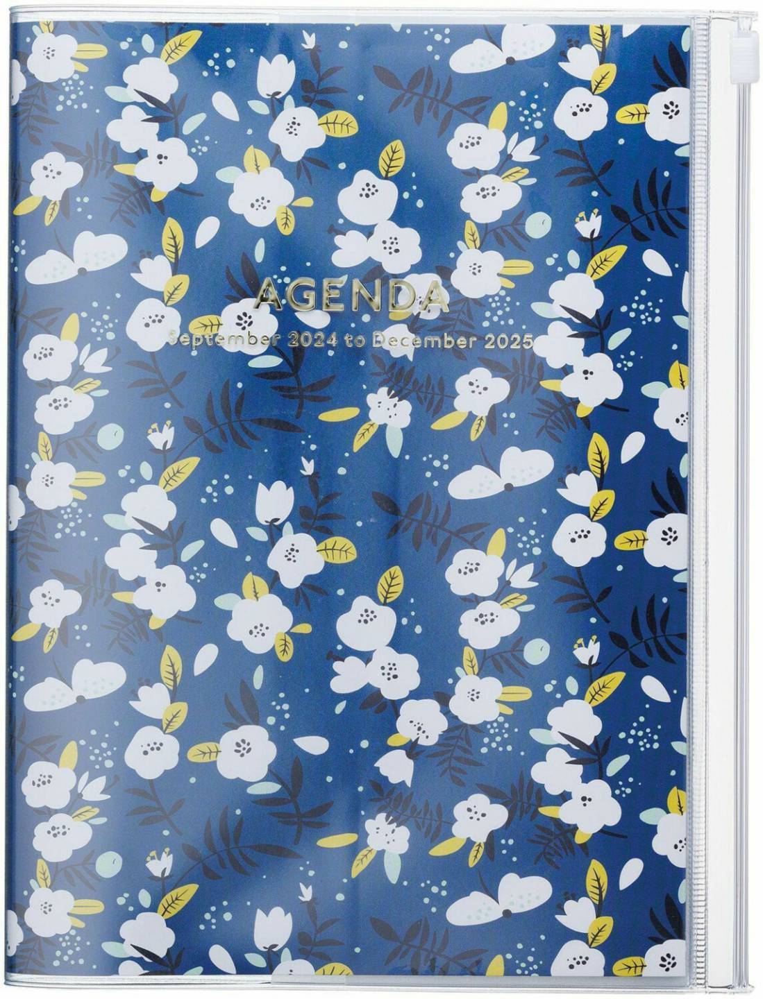 Marks Pocet Diary A5 vertikal Flower Pattern Navy 2024/2025 Calendari & Agende